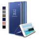 Buch-Art Spiegel-Kasten für iPhone 7/8 Blau