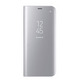 Buch-Art Spiegel-Kasten - Samsung Galaxy S9 Plus Silber