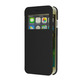 Cover for iPhone 6 with lid and window 4.7 " Schwarz