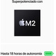 Portátil Apple Macbook Air 13 MBA 2022 Midnight M2/16GB/512GB/GPU 10C/13.6 ''
