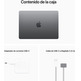 Portátil Apple Macbook Air 13 MBA 2022 Space Grey M2/8GB/512GB/GPU 10C/13.6 '