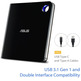 Regrabadora Externa Blu-Ray Asus SBW-06D5H-U Negro