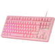 Teclado Gaming SemiMecánico Mars Gaming MK023/Rosa