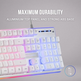 Teclado Gaming SemiMecánico Mars Gaming MK220ES/Blanco