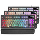 Teclado Mars Gaming MKACHSEN Schwarz RGB