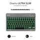 Tastatur-Hintergrundbeleuchtung-Smart BT Grau Subblim PC/Mac/Android/iOS