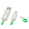 Cable de recarga luminoso para Samsung Galaxy/Nokia/HTC Verde    