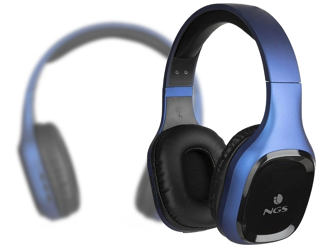 Auriculares Bluetooth Diadema Circumaurales NGS Ártica Sloth con Micrófono Azules