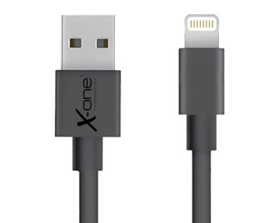 Cable Lightning Plano X-One - Negro